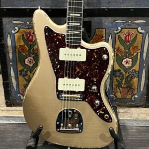 Fender Goldfoil Jazzmaster Custom – 2023 – MJT Shoreline Gold Relic w/ Matched Headstock