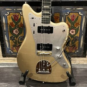 Fender Goldfoil Jazzmaster Custom – 2023 – MJT Shoreline Gold Relic w/ Matched Headstock
